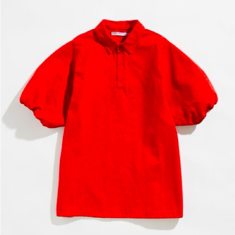 NWOT Bimba y Lola Red Denim Dress sz Small; fits sz Medium. Worn once.